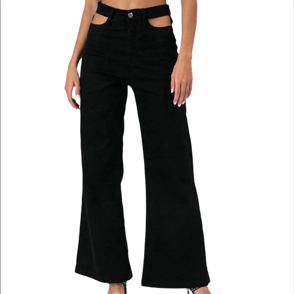 Adika Denim - High rise pants with cut-out waistband